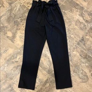 Black dress pants with sash